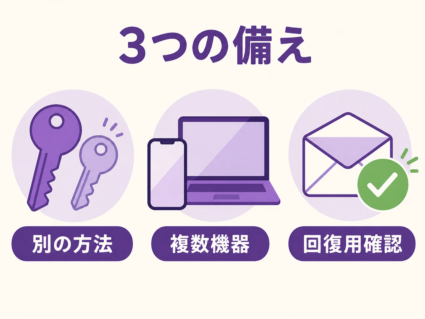 パスキー利用前に備えたい3つのこと