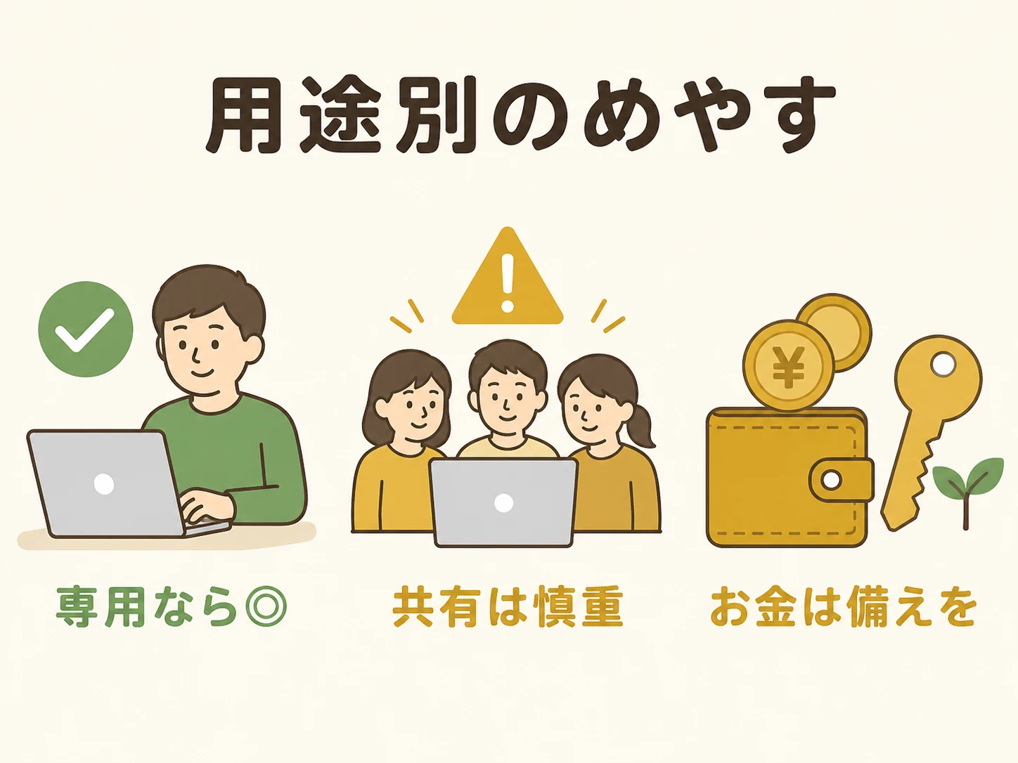 パスキーを使うか考える用途別のめやす