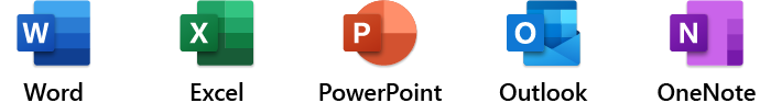 Word / Excel / Powerpoint / Outlook / OneNote